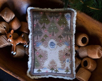 Abominable Bundle **PATTERN ONLY** | Plum Street Samplers | Animal Stacks | Animal Trio | Primitive Cross Stitch PATTERN | Cute Yeti Chart