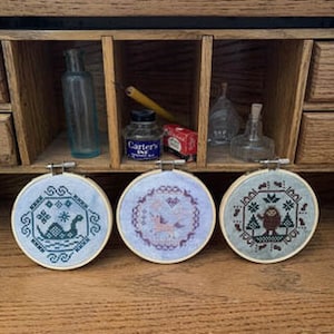 Quirky Quaker Mythical Creatures *PATTERN ONLY* | Darling & Whimsy Designs | Cross Stitch Pattern | Modern Quaker Style Cross-Stitch Sampler