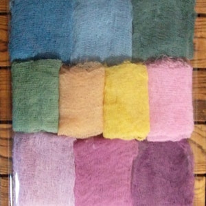 Mini  Dyed Cheesecloth Packs for crafting, junk journals, collages, altered art.