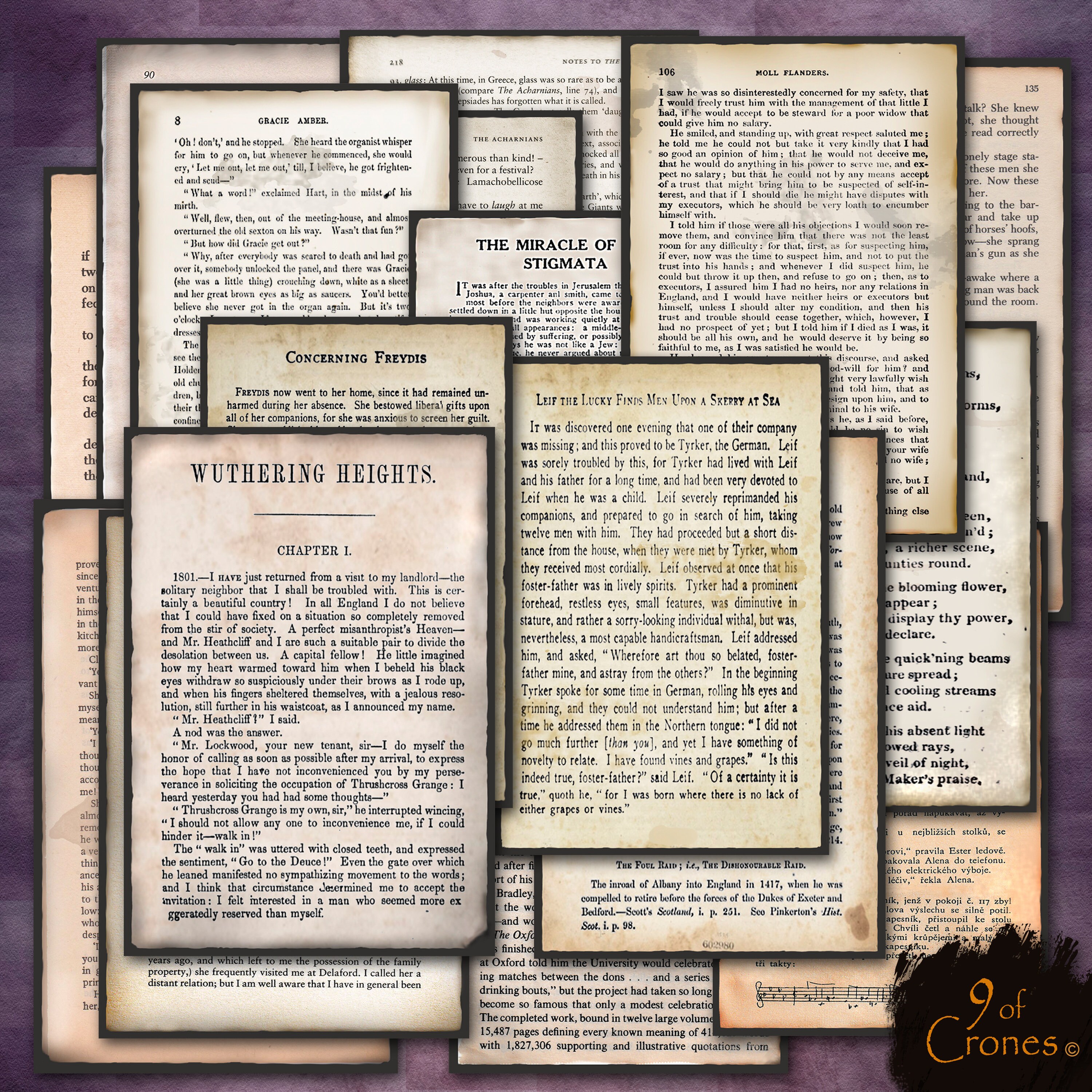Printable Vintage Book Pages for Journals Scrapbooking - Etsy