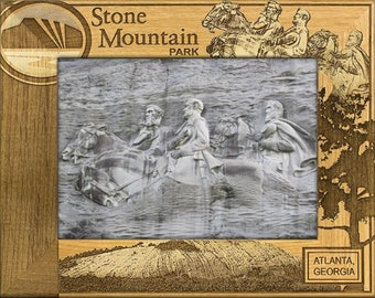 5 x 7 Georgia Laser Engraved Wood Picture Frame