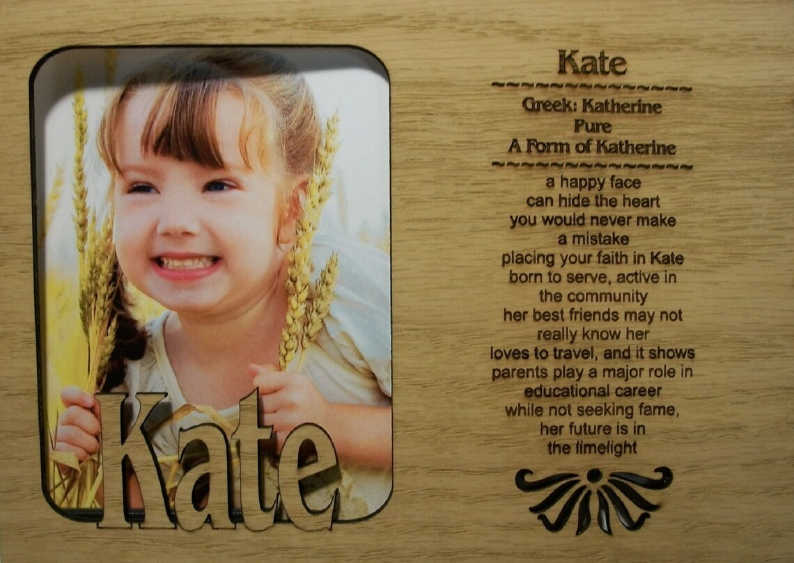 Personalized Name Profile Laser Engraved Wood Picture Frame - Etsy