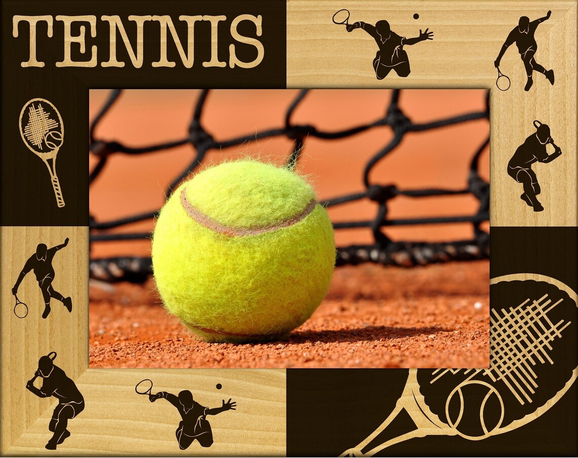 Tennis Laser Engraved Wood Picture Frame Etsy