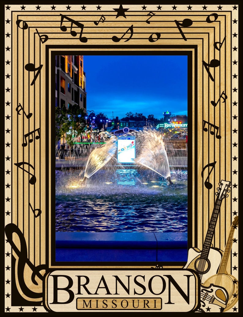 Branson Missouri Laser Engraved Wood Picture Frame Etsy