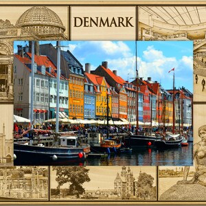 Denmark Laser Engraved Wood Picture Frame