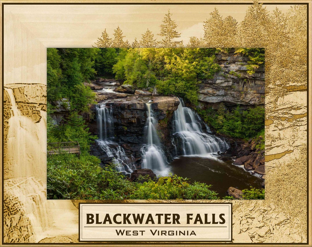 Blackwater Falls State Park West Virginia Laser Engraved Wood