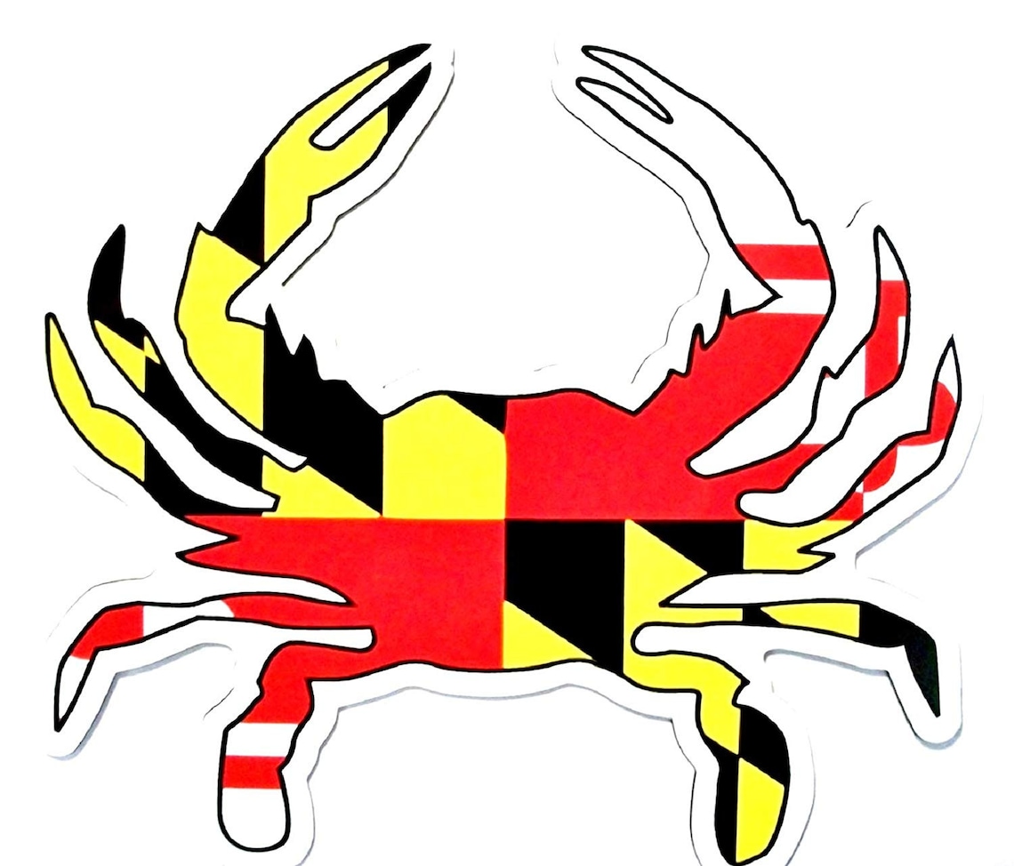 Maryland Flag Crab Shaped Car Etsy
