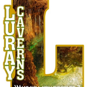 Luray Caverns Capital L Collage Design Fridge Magnet