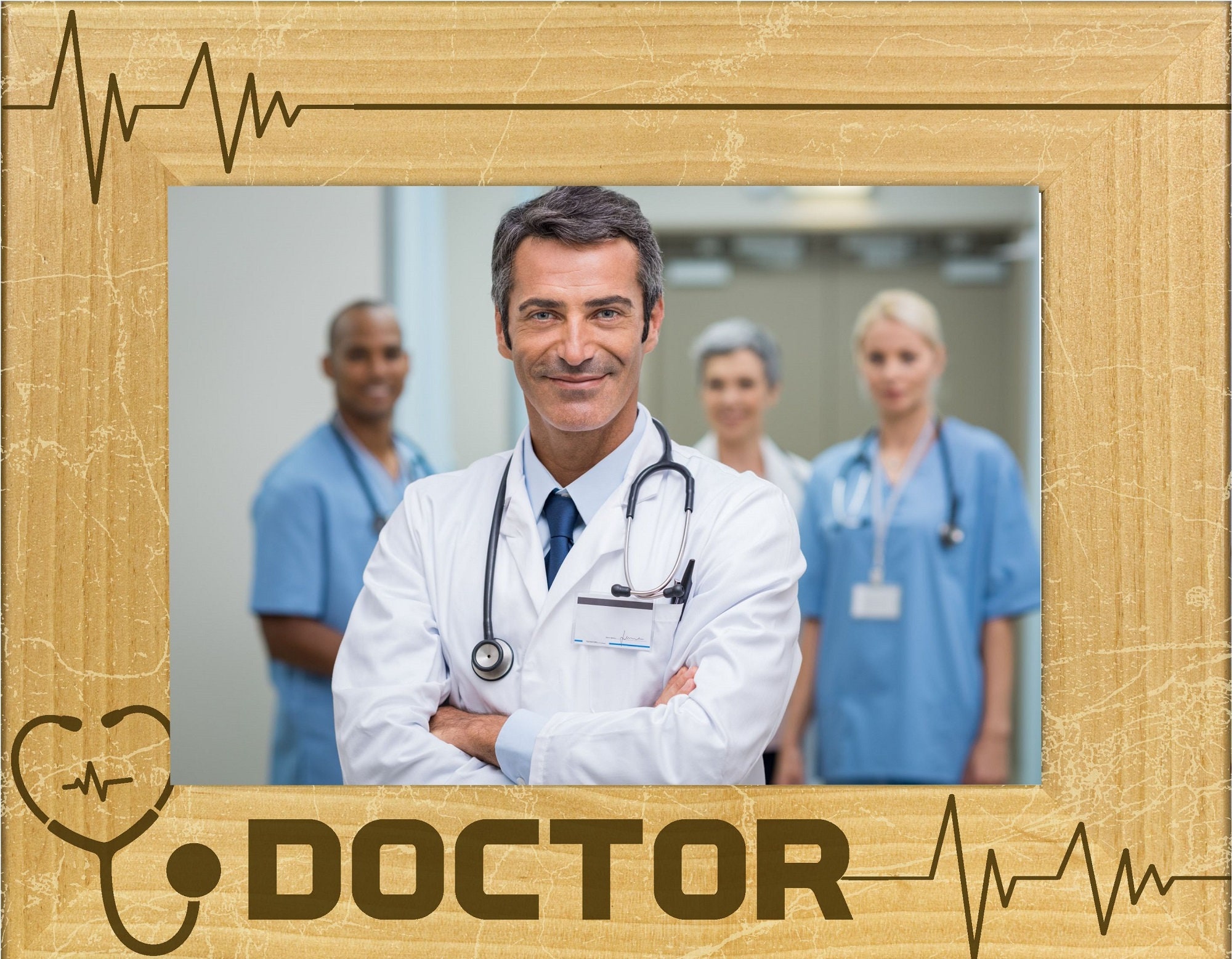 Doctor Laser Engraved Wood Picture Frame - Etsy
