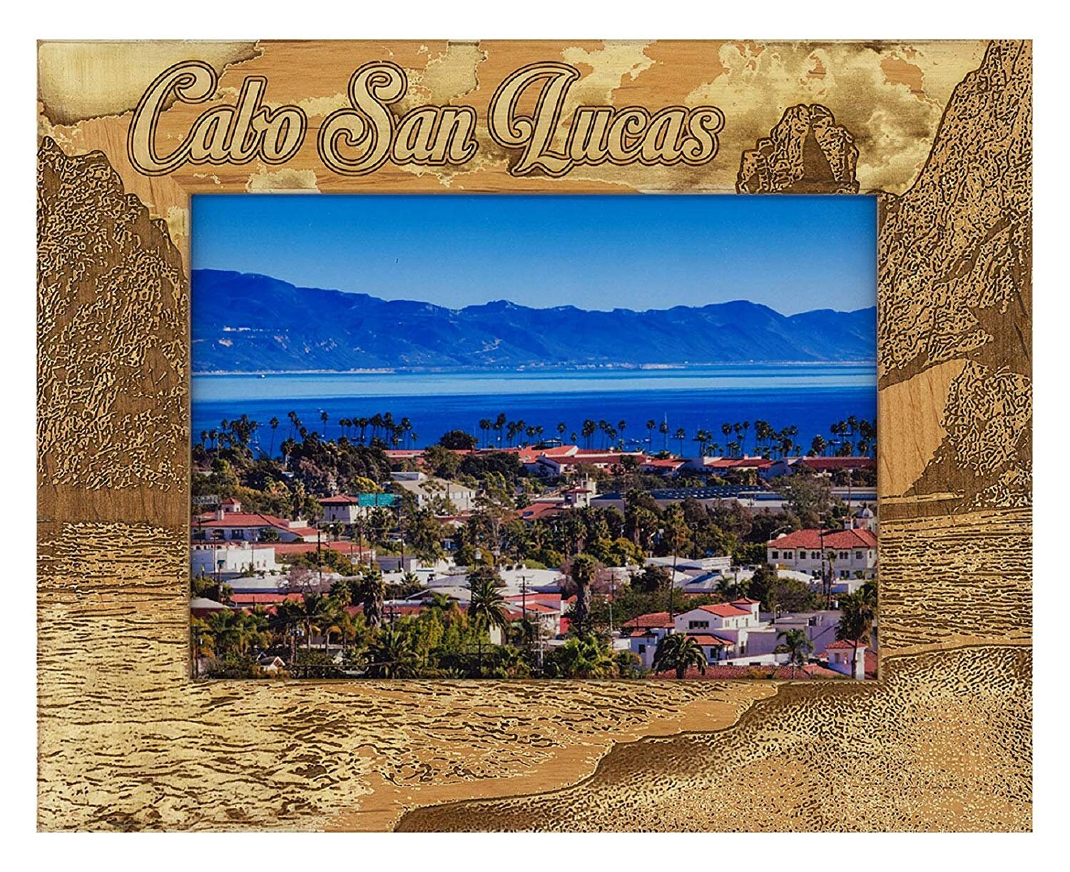 Cabo San Lucas Montage Laser Engraved Wood Picture Frame Etsy