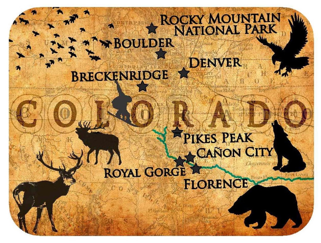 Colorado Rustic Map Fridge Magnet - Etsy