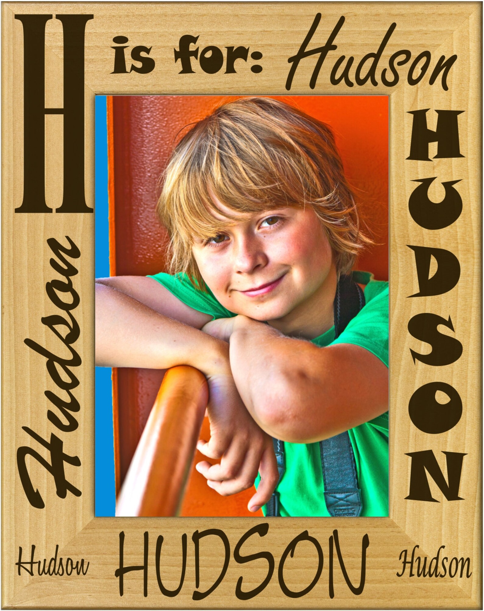 Personalized Name Laser Engraved Wood Picture Frame Etsy