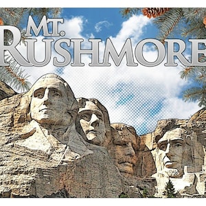 Mount Rushmore Fridge Magnet