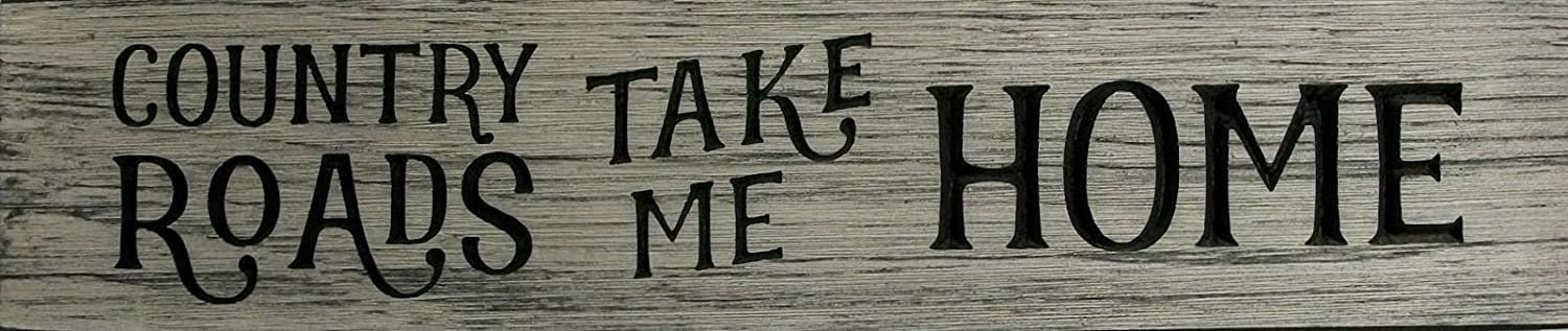 Rustic West Virginia Wall Plaques | Country Roads Take Me Home Grey