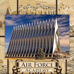 Air Force Academy Laser Engraved Wood Picture Frame