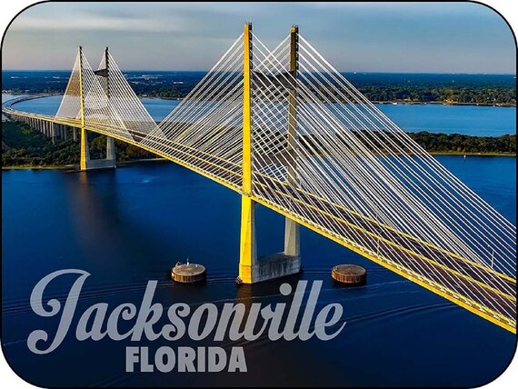 Jacksonville Florida Dames Point Bridge Fridge Magnet - Etsy