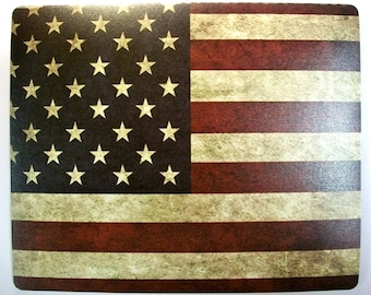 Rustic American Flag Mouse Pad