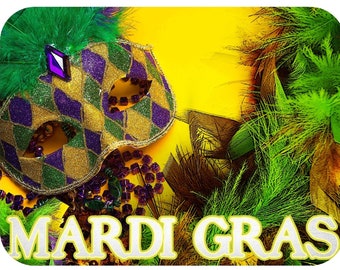 Mardi Gras Fridge Magnet