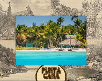 Punta Cana Laser Engraved Wood Picture Frame