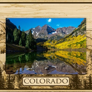 Colorado Laser Engraved Wood Picture Frame