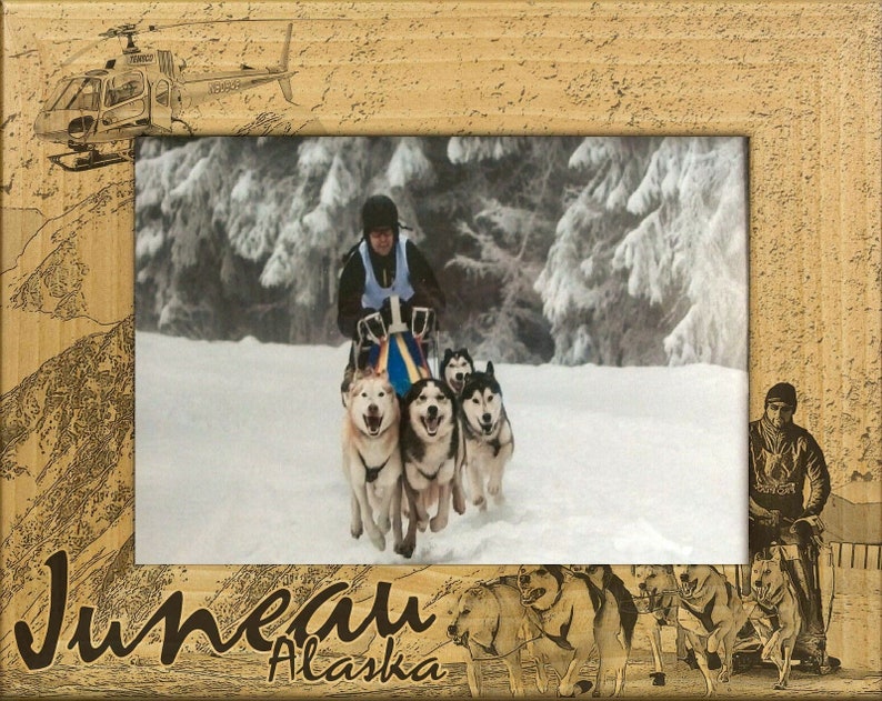 Juneau Alaska Laser Engraved Wood Picture Frame Etsy.de
