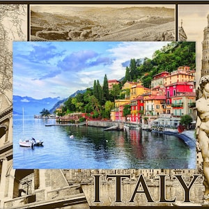 Italy Laser Engraved Wood Picture Frame