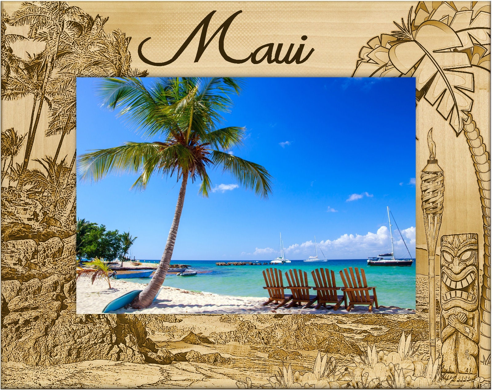 Hawaiian Wood Picture Frame - Etsy