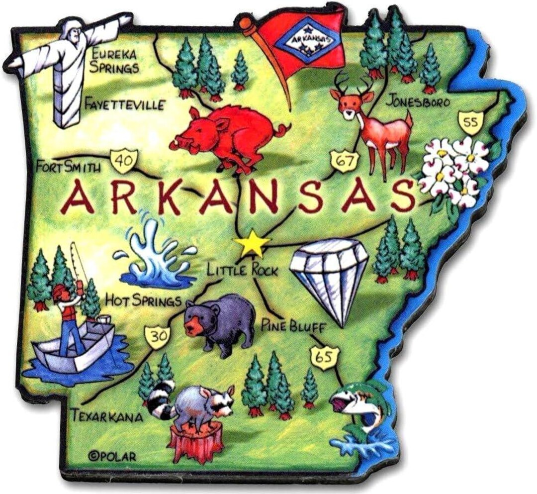 Arkansas the Diamond State Artwood Jumbo Fridge Magnet - Etsy