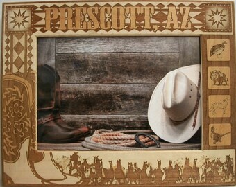 Prescott Arizona Laser Engraved Wood Picture Frame