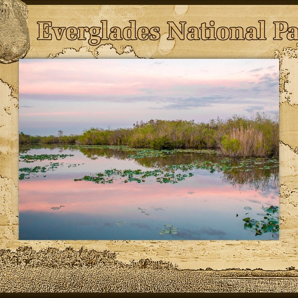 Everglades National Park Laser Engraved Wood Picture Frame