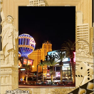 Welcome to Fabulous Las Vegas Nevada Laser Engraved Wood Picture Frame image 2