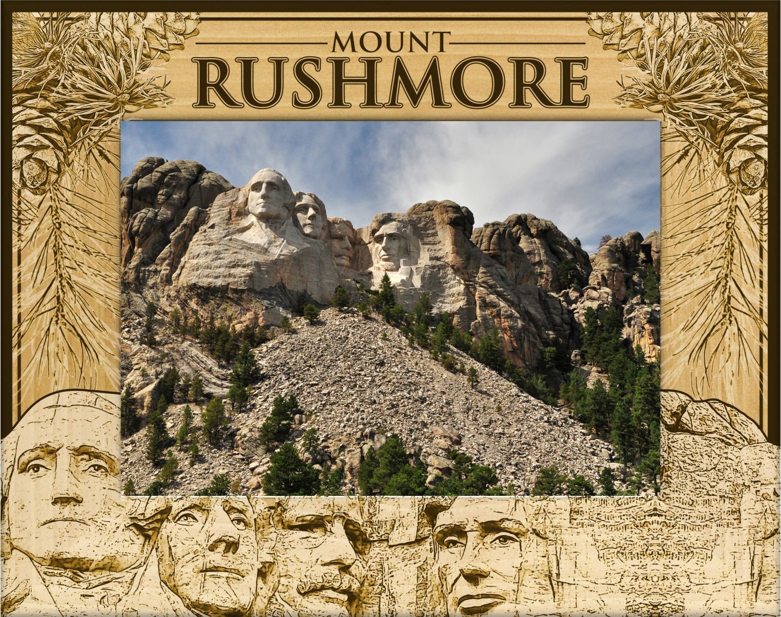 Mount Rushmore Scrapbook Stickers
