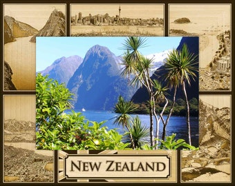 New Zealand Laser Engraved Wood Picture Frame