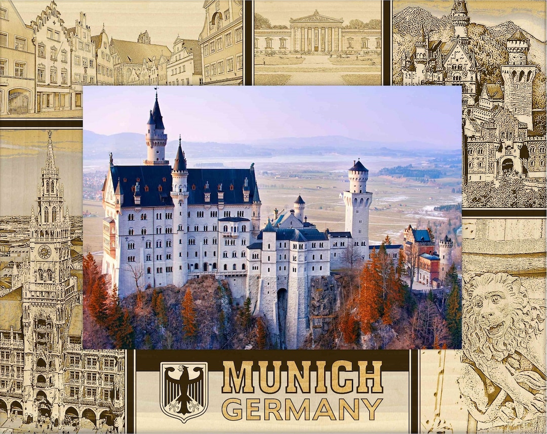 Germany Frame Munich Germany Laser Engraved Wood Picture Frame - Etsy