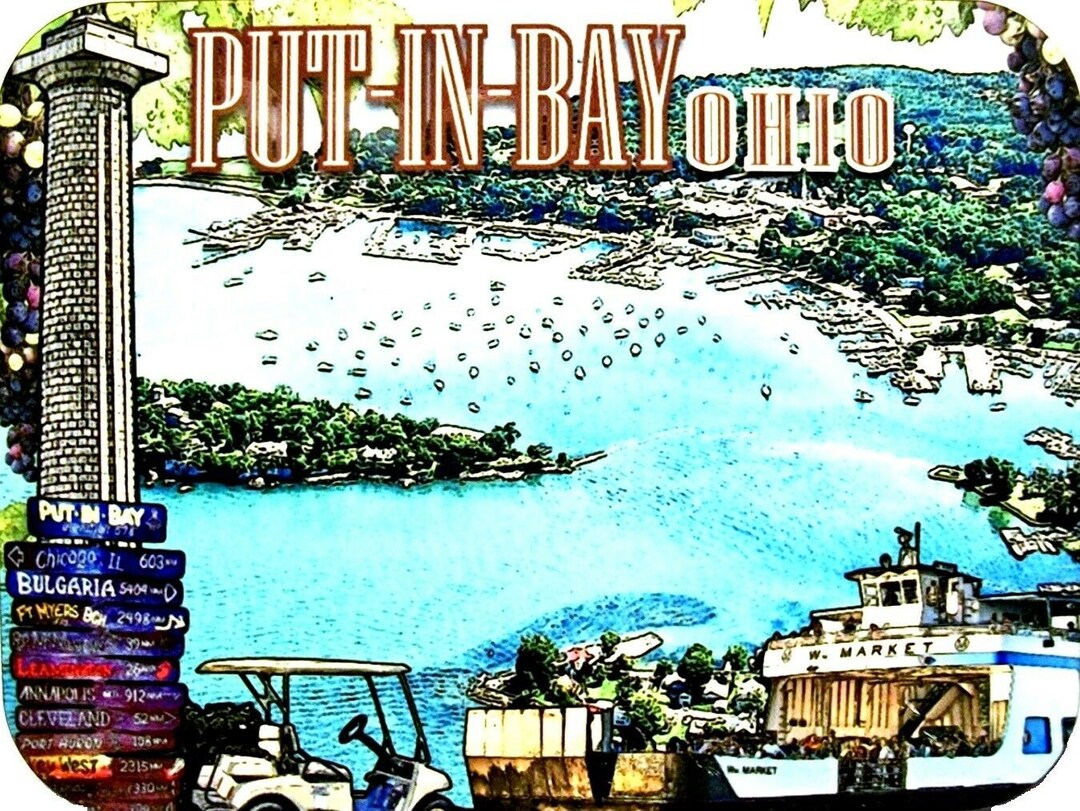 Put in Bay With Road Signs Ohio Photo Fridge Etsy