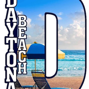 Daytona Beach Capital D Collage Fridge Magnet