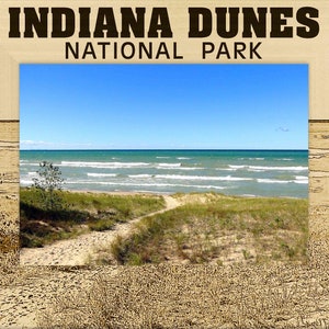 Indiana Dunes National Park Laser Engraved Wood Picture Frame