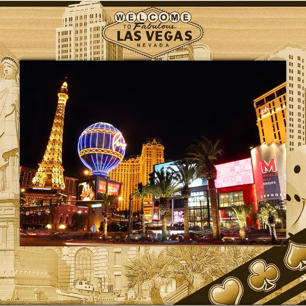 Welcome to Fabulous Las Vegas Nevada Laser Engraved Wood Picture Frame