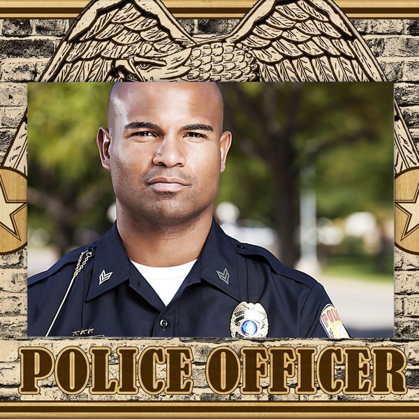 Police Officer Picture Frame Etsy