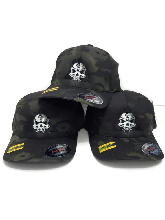 AK 7.62 Skull Flexfit Black Multicam Hat - Etsy