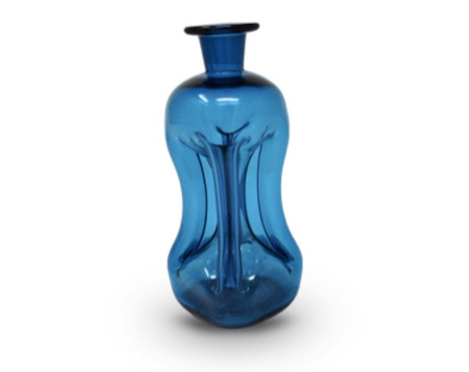 Holmegaard Blue Glass "Kluk Kluk" Decanter without Stopper - 1962