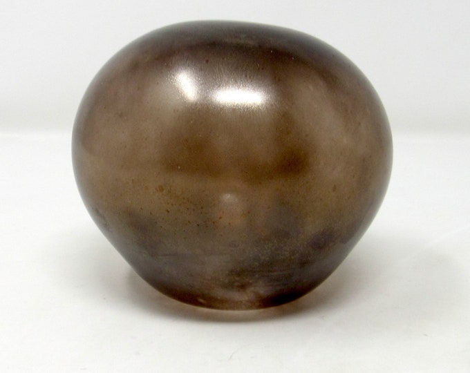Hand-blown Bronze Iridescent Ball Vase