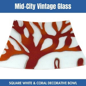 Fused Glass Charger: Coral Pattern Decorative Bowl