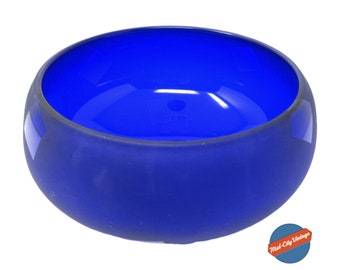 Cobalt Art Glass Bowl, Signed, California Studio - 2001