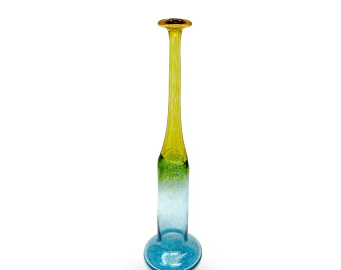 Vintage Kosta Boda Wind Pipe Frit Art Glass Vase by Bertil Vallien