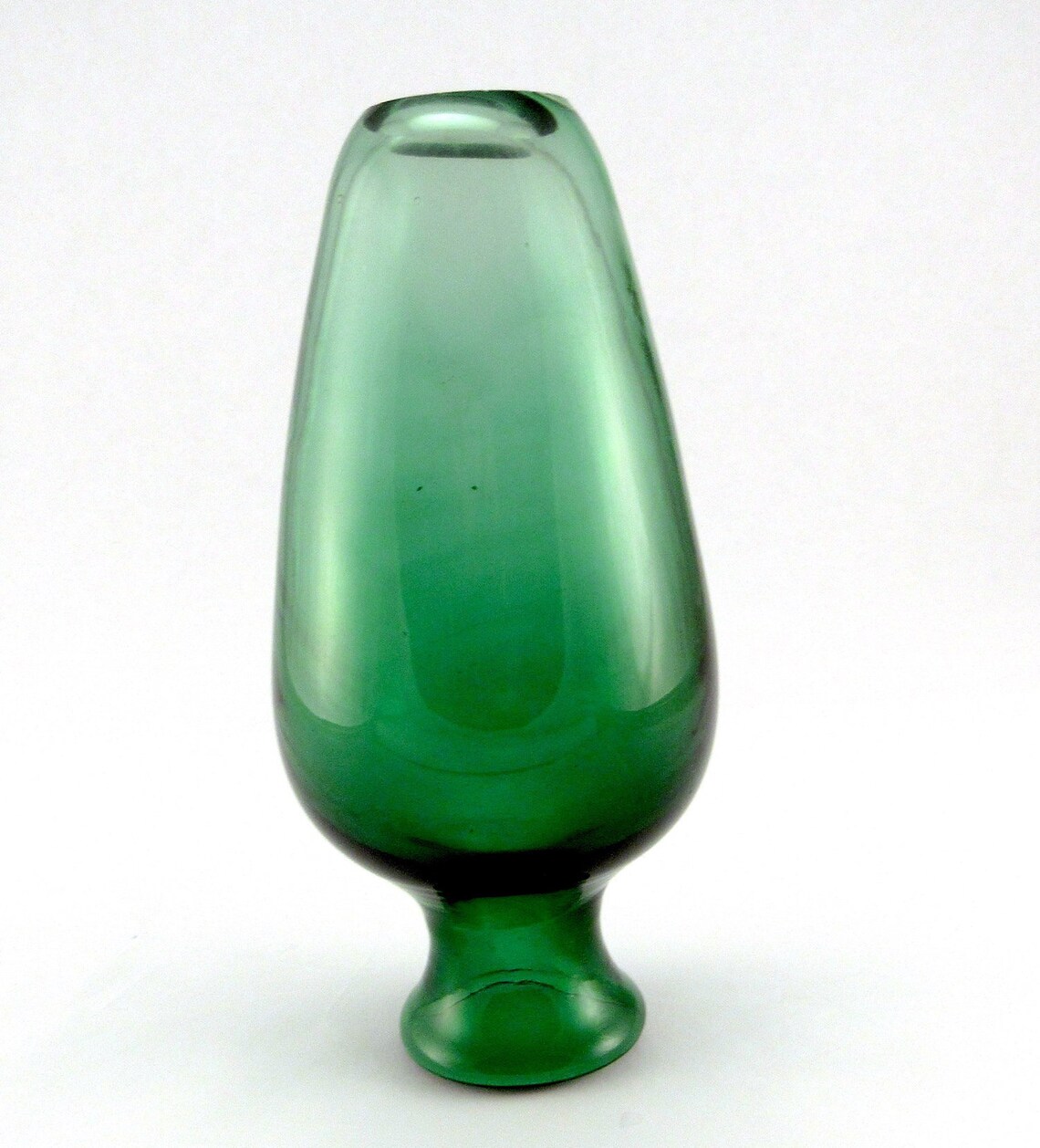 Semi Opaque Green Glass Vase Etsy