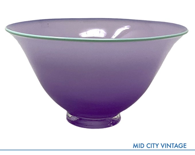 Decorative Glass Bowl by Lisa Marx | Hand-Blown Art Glass Bowl in Lavender