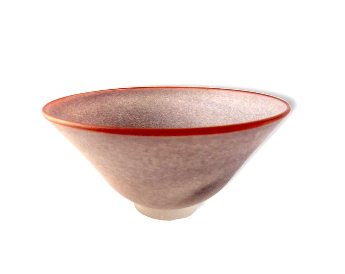 Feathered Satin Glass Bowl, Decorative Bowl, Art Glass, Blown Glass Bowl, Vintage Blown Glass