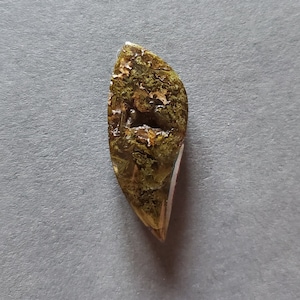 Olive Green Moss Agate Cabochon, Designer Cabochon, Hand Cut, Freeform Shape