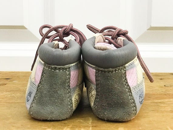 Vintage Timberland Baby Shoes, Pink and Gray Timb… - image 6